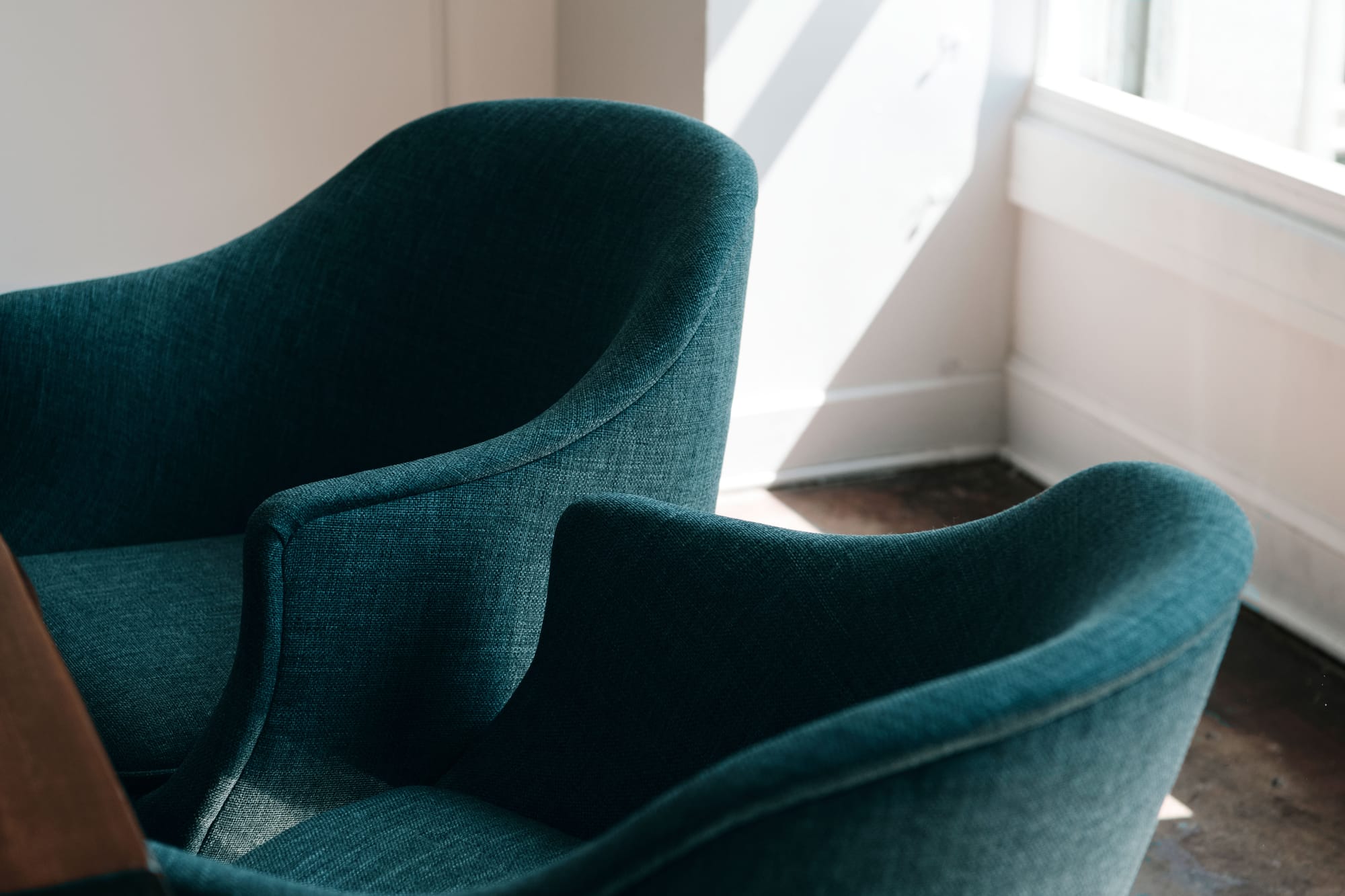 Two chairs in a modern office